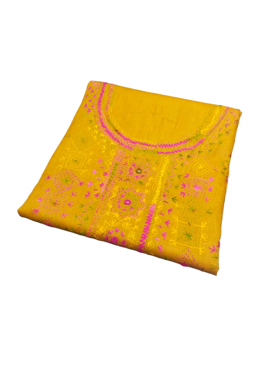 Lime yellow colour Afghani work collection 1pc shirt