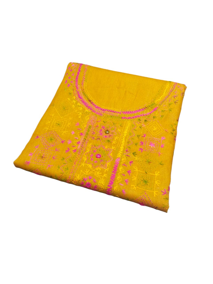 Lime yellow colour Afghani work collection 1pc shirt