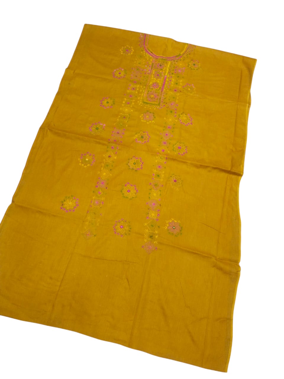 Corn yellow colour Afghani work collection 1pc shirt